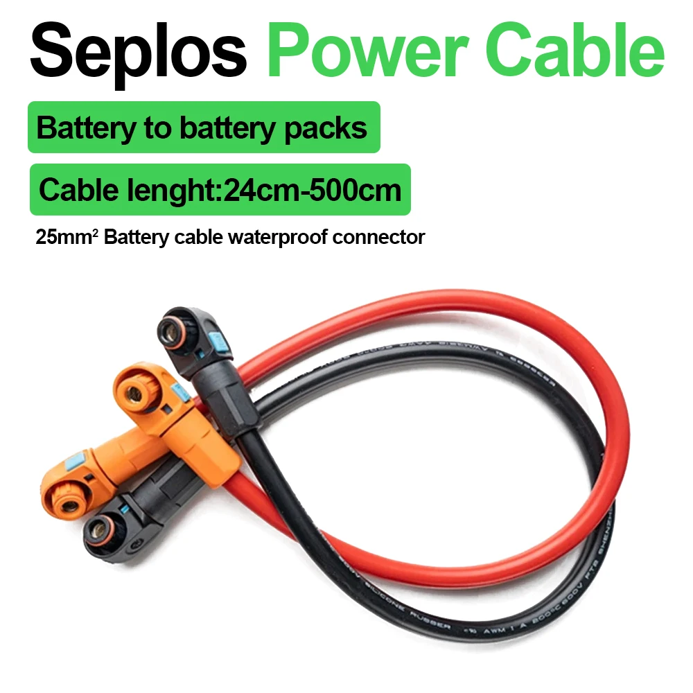 

Seplos SUTEN PUSUNG Power Cable 2 Parallel Cable Battery to Battery Terminal Plug Copper Core Elbow Power Connector