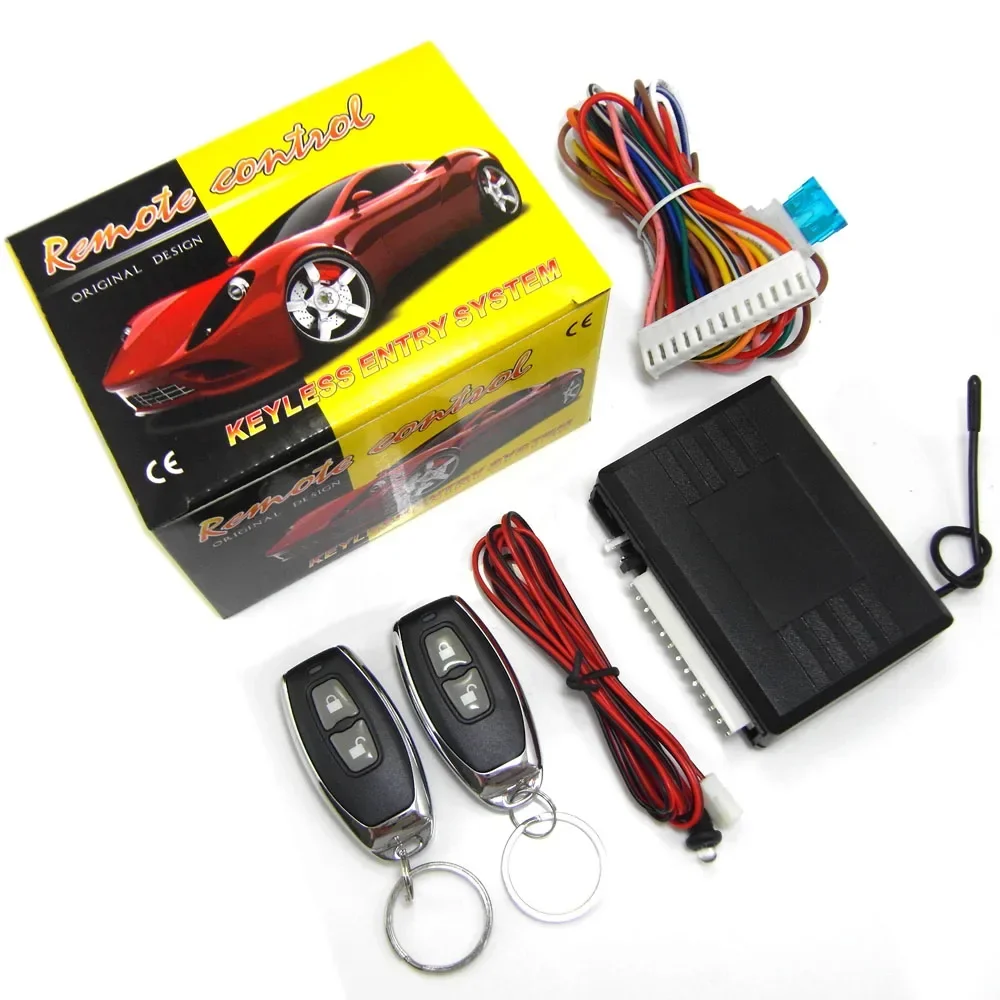 Sistema de entrada sin llave Universal, dispositivo de sistemas de alarma para coche, Kit de Control remoto automático, cerradura de puerta, bloqueo y desbloqueo Central del vehículo Sistema de entrada sin llave Universal, dispositivo de sistemas de alarma para coche, Kit de Control remoto automático, cerradura de puerta, bloqueo y desbloqueo Central del vehículo
