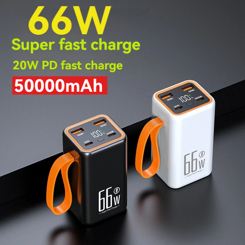 20W bidirectional fast charging mini power bank 50000mAh 66W compact and suitable for Apple and Android mobile power supply
20W bidirectional fast charging mini power bank 50000mAh 66W compact and suitable for Apple and Android mobile power supply