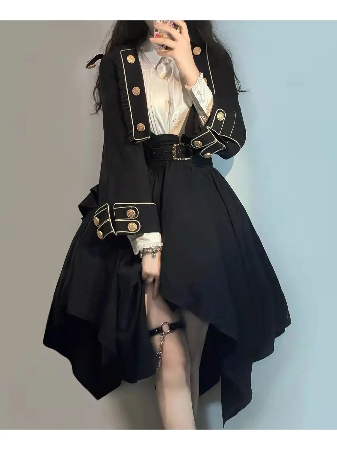 Dark Gothic Women Halloween Lolita Suit College Style Lolita Jacket Shoulder Strap Dresses
Dark Gothic Women Halloween Lolita Suit College Style Lolita Jacket Shoulder Strap Dresses