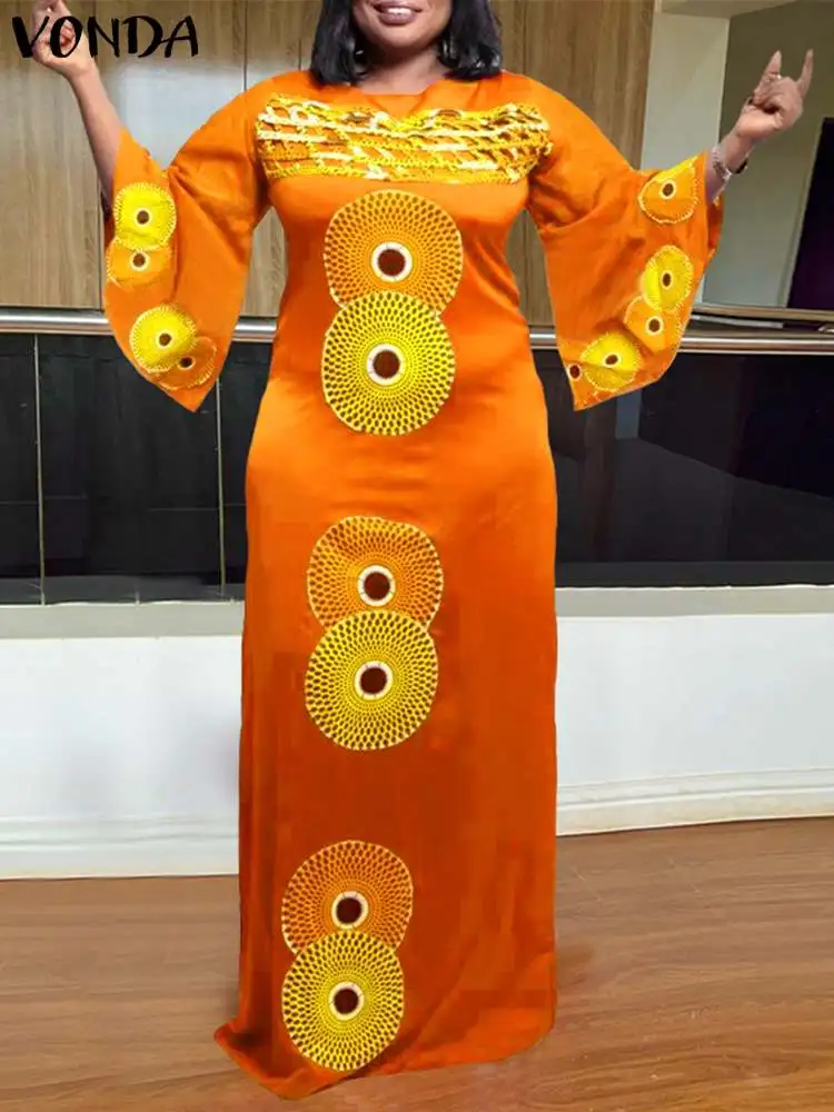 Plus Size VONDA Women Long Maxi Dress 2024 Autumn Round Neck Long Flare Sleeve Vintage Printed Sundress Casual Loose Party Robe
Plus Size VONDA Women Long Maxi Dress 2024 Autumn Round Neck Long Flare Sleeve Vintage Printed Sundress Casual Loose Party Robe
