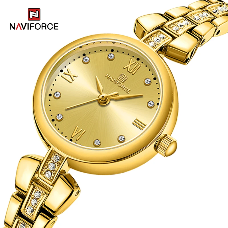 

Top Luxury NAVIFORCE Watches for Women Fashion Zinc Alloy Band with Diamonds Female Wristwatch Quartz Waterproof Ladies Bracelet
