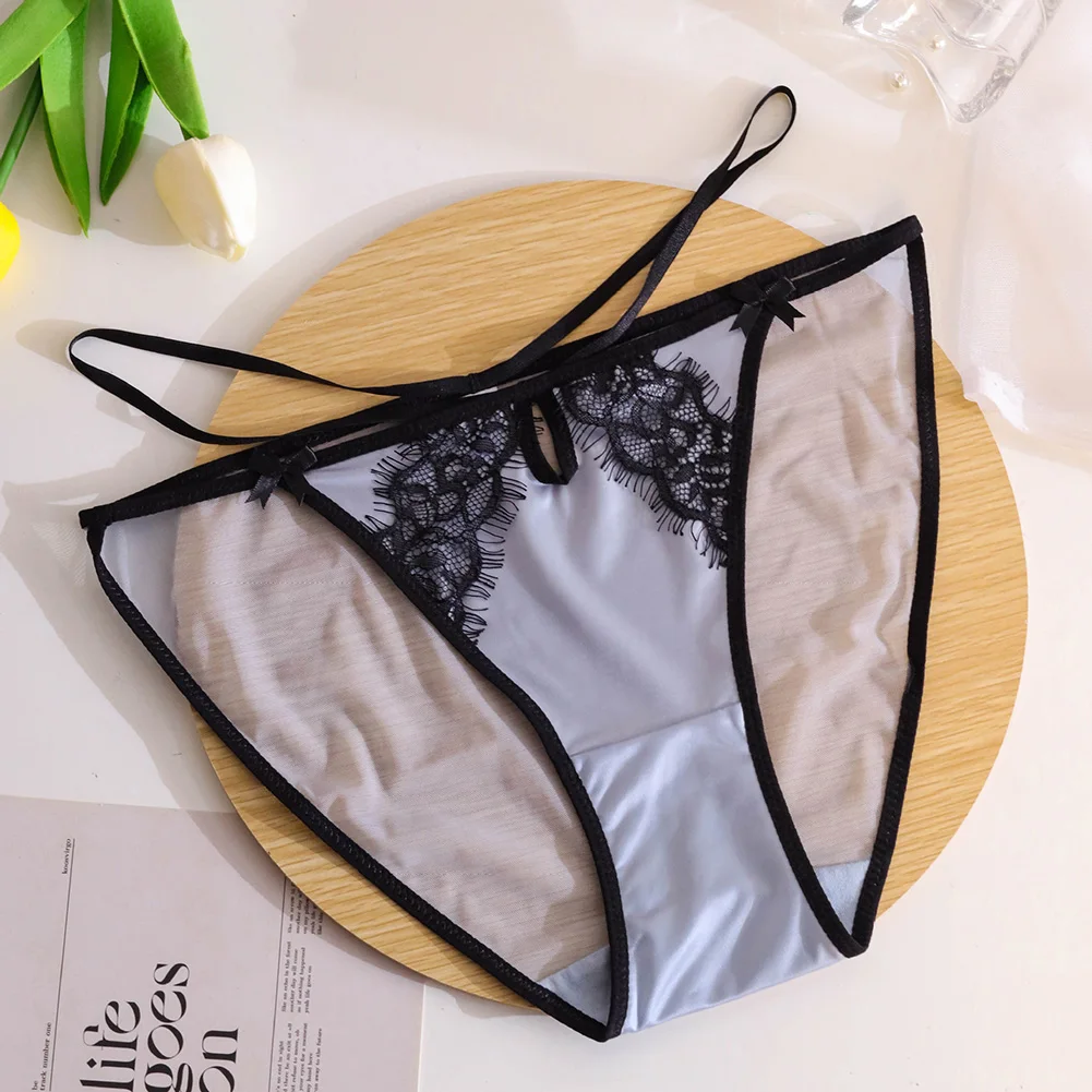 Sexy Women Briefs Satin Lace Embroidery Thong Low-rise Hollow Panties Ultra-thin Transparent Underwear Soft Breath Lingerie
Sexy Women Briefs Satin Lace Embroidery Thong Low-rise Hollow Panties Ultra-thin Transparent Underwear Soft Breath Lingerie