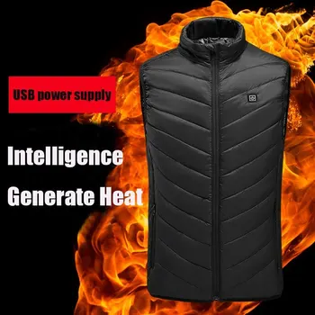 남성 및 여성용 전기 난방 조끼, 온열 다운 재킷, USB 온열 재킷, 온열 바디 워머 의류 조끼 상품 이미지