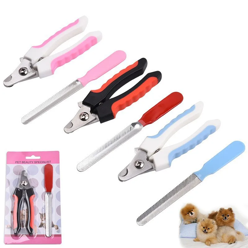 

2pc Set Professional Pet Nail Clipper Cutter with Sickle Stainless Steel Grooming Scissors Clippers for Claws Cat Dog Supplies