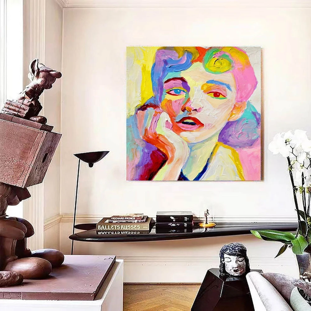 Aritist Handmade Modern Oil Painting Canvas Wall Art Decoration POP ART PORTRAIT painting Living Room Home Decoration Painting
Aritist Handmade Modern Oil Painting Canvas Wall Art Decoration POP ART PORTRAIT painting Living Room Home Decoration Painting