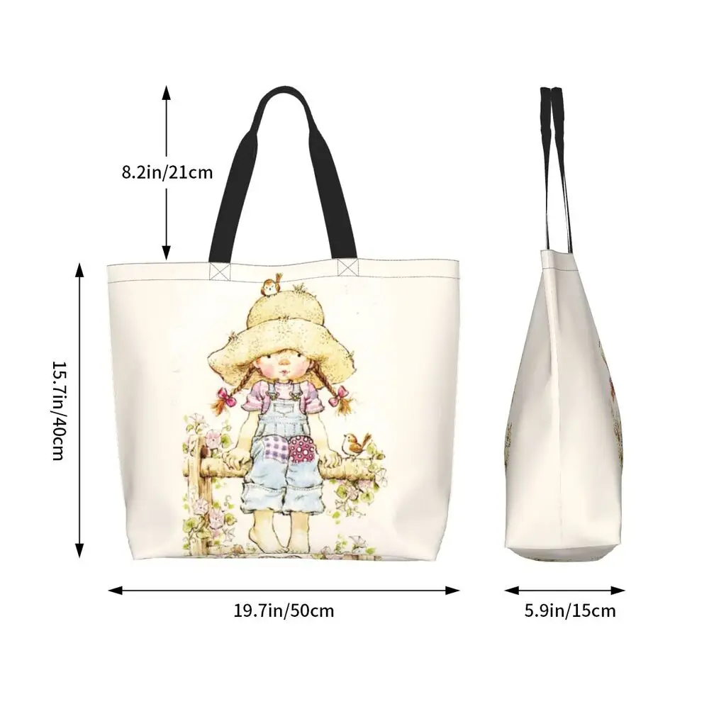 Custom Kawaii Sarah Kay Shopping Canvas Bags Women Portable Large Capacity Groceries Girl Roses And Watering Tote Shopper Bags 13 S72a5e23a522642dc9963cf929ccceeebU