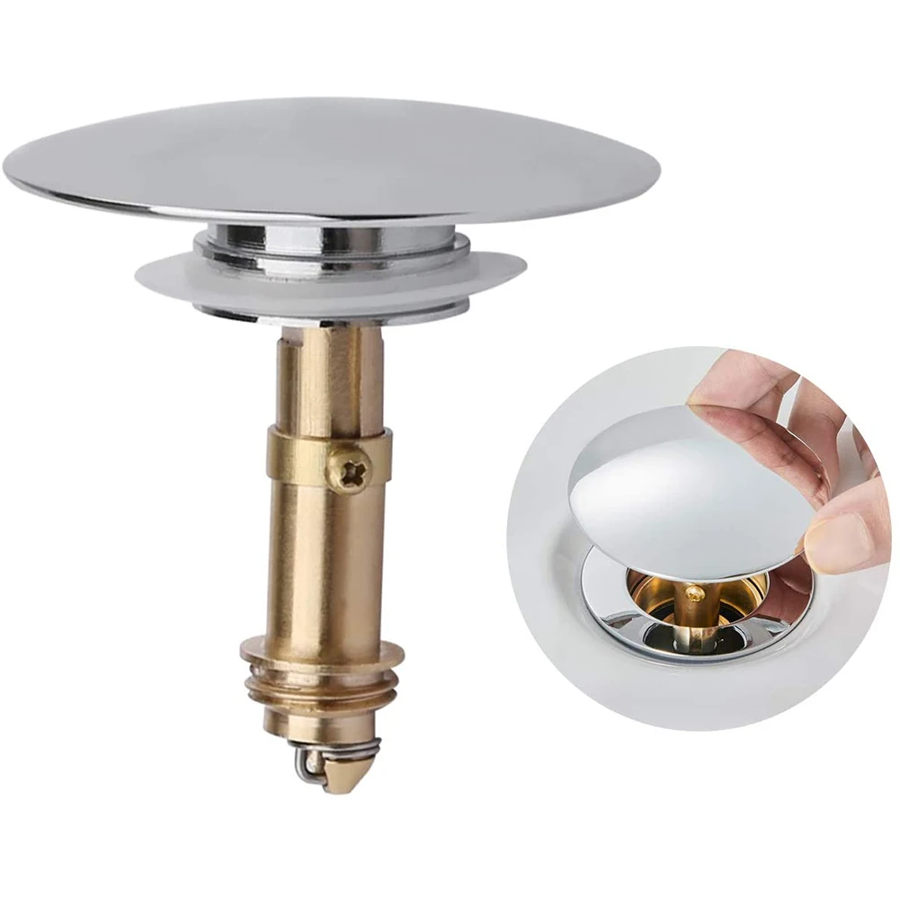 Sink Fitting Bouncing Core Sink Drain Stopper Solid Brass Push Button Easy Pop-up Design Kits Sink Barth Tub Basin
Sink Fitting Bouncing Core Sink Drain Stopper Solid Brass Push Button Easy Pop-up Design Kits Sink Barth Tub Basin