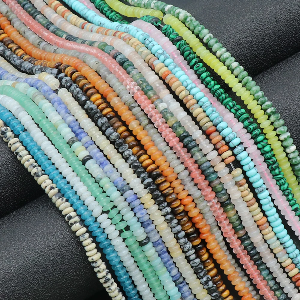 

Natural Stone Beads Abacus Bead turquoise Loose Quartz Beaded For Jewelry Making DIY Craft Charm Necklace Bracelet Accessories