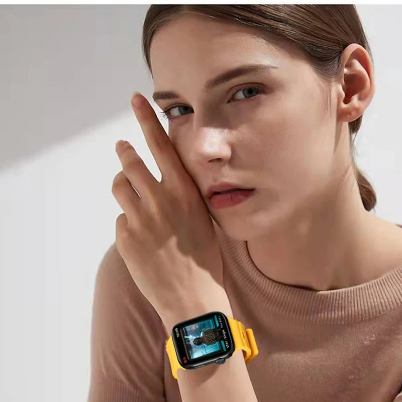 Soft silicone strap for Apple Watch Band 38/40/41MM, 42/44/45/49MM mm Sports Smart Watch Accessories For Iwatch Series7SeUltr8S9
Soft silicone strap for Apple Watch Band 38/40/41MM, 42/44/45/49MM mm Sports Smart Watch Accessories For Iwatch Series7SeUltr8S9