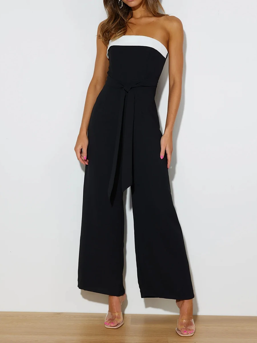 Summer New Women's Jumpsuit Fashion Color Matching Waist Long Jumpsuit Work Leisure Shopping Temperament Ladies Clothing
Summer New Women's Jumpsuit Fashion Color Matching Waist Long Jumpsuit Work Leisure Shopping Temperament Ladies Clothing