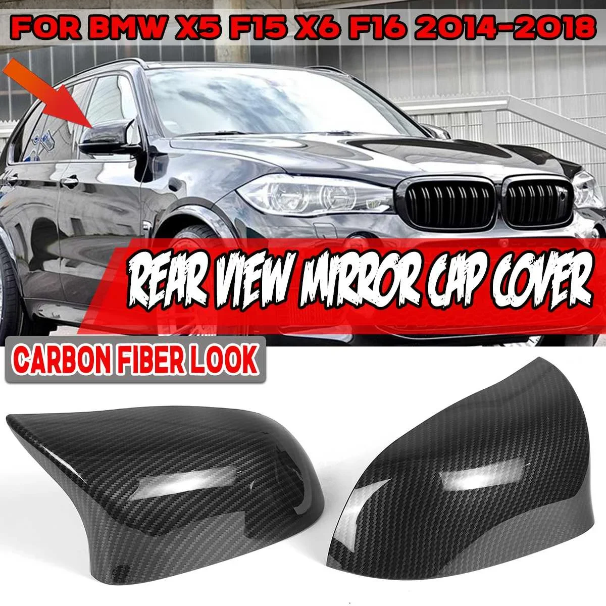 A Pair M Style X5 Mirror Cover Car Rearview Mirror Cap Covers Side Mirror Cover Caps Replacement For BMW X5 F15 X6 F16 2014-2018
A Pair M Style X5 Mirror Cover Car Rearview Mirror Cap Covers Side Mirror Cover Caps Replacement For BMW X5 F15 X6 F16 2014-2018
