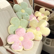 Multicolor Flower Car Lumbar Cushion Waist Protector Car Seat Lumbar Pillow Office Lumbar Support Car Accessories Interior Cute