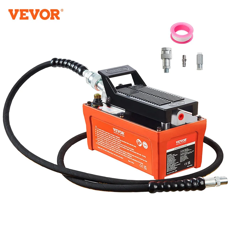

VEVOR Air Hydraulic Pump 10,000 PSI 1/2 Gal Reservoir Foot Actuated Air Treadle for Auto Body Frame Machines and Pulling Post