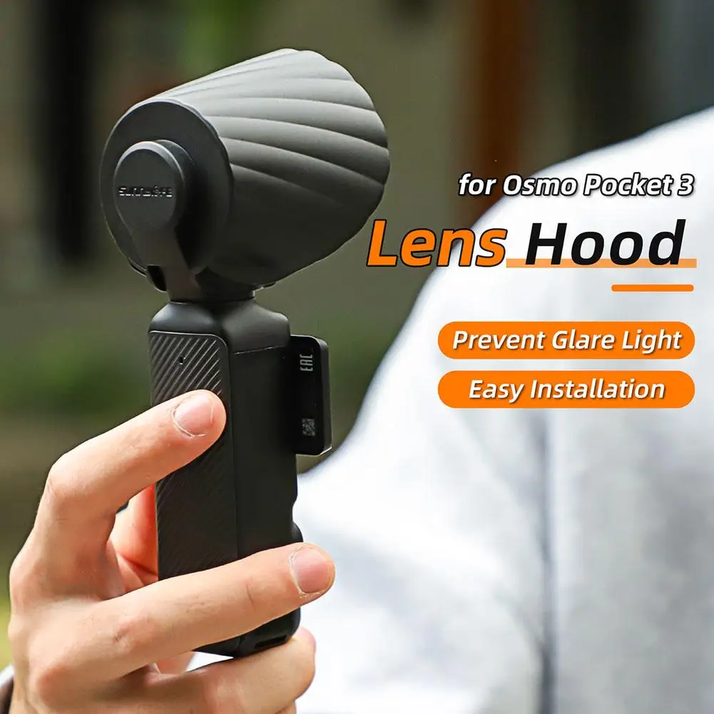 

Black Anti-glare Lens Hood Protect Cover For DJI OSMO POCKET3 Light Blocking Pan Tilt Protection Lens Sunshade K3Q9