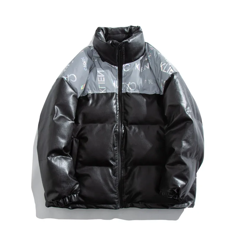 Winte Bright Side Cottonpadded Jacket Thick Men's Parke 's Warm Coat Waterproof Stand Collar Splice color Casual Faux Leather 9
Winte Bright Side Cottonpadded Jacket Thick Men's Parke 's Warm Coat Waterproof Stand Collar Splice color Casual Faux Leather 9