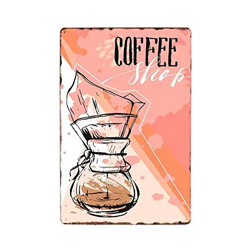 

8x12 Inch Retro Metal Coffee Theme Metal Tin Signs Cafe Shop Plaque Vintage Bar Pub Wall Decorative Poster Home Decor aasd-07