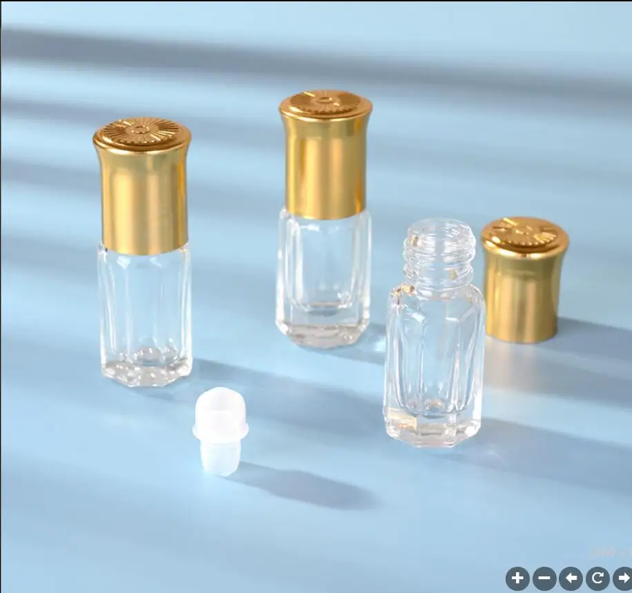 

3ml clear glass bottle roll ball eye gel perfume essential oil lip glosses moisture balm booster salve make up bottle