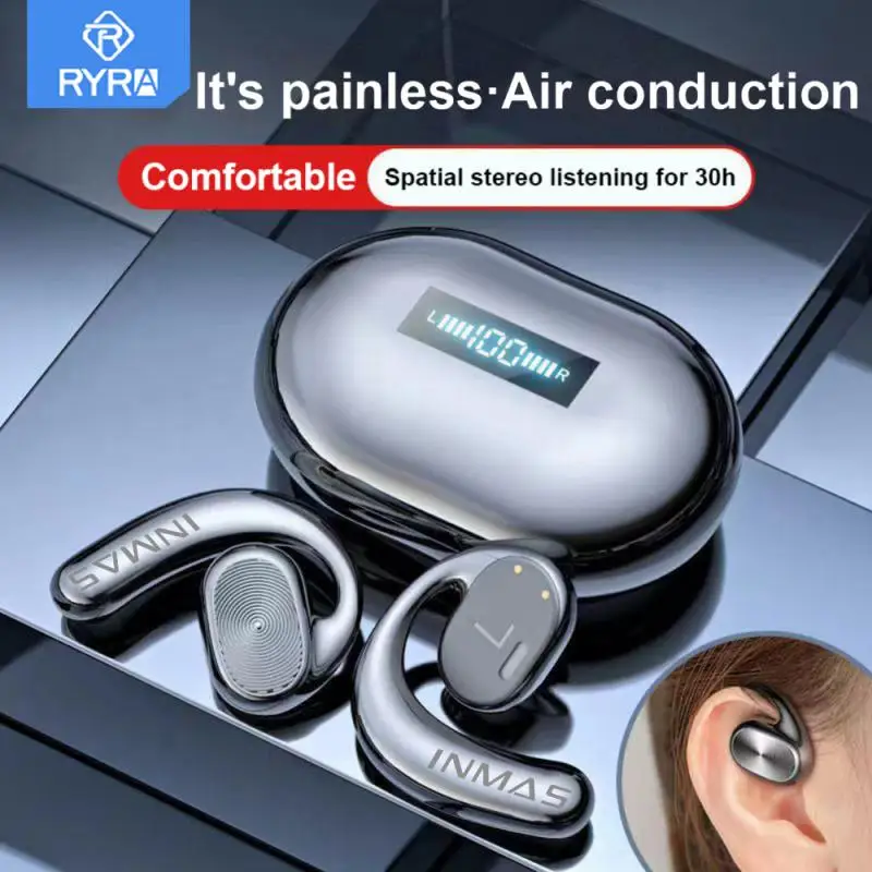RYRA Bone Conduction Bluetooth 5.0 Earphones Sport Waterproof Led Display Wireless Headphones Over-Ear Earbuds Headsets With Mic
RYRA Bone Conduction Bluetooth 5.0 Earphones Sport Waterproof Led Display Wireless Headphones Over-Ear Earbuds Headsets With Mic