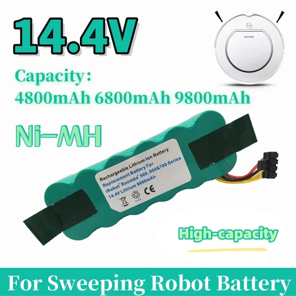 14.4V 4.8/6.8/9.8Ah Batterie Ni-MH For Pour Robot De Balayage, Pour Kitfort KT504 Haier T322 T321 T320 T325/Panda X500 X580/Ecov
14.4V 4.8/6.8/9.8Ah Batterie Ni-MH For Pour Robot De Balayage, Pour Kitfort KT504 Haier T322 T321 T320 T325/Panda X500 X580/Ecov