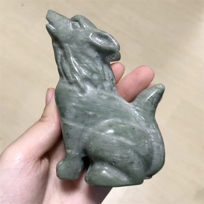 10cm Natural Crystal Jade Wolf Carving Animal Polished Statue Reiki Healing Energy Gemstone Crafts For Children Gift 1pcs
10cm Natural Crystal Jade Wolf Carving Animal Polished Statue Reiki Healing Energy Gemstone Crafts For Children Gift 1pcs