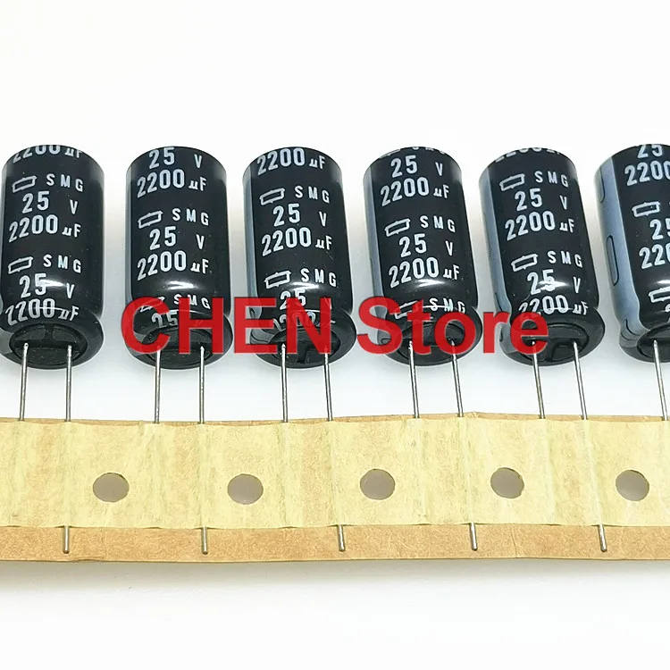 

20PCS Original Japan NIPPON SMG 25V2200UF 12.5X25mm 85 degrees CHEMI-CON electrolytic capacitors NCC smg 2200UF 25V