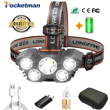 LED Headlamp Powerful USB Rechargeable Headlight Waterproof Headlight 500M Long Range Head Torch Camping Head Flashlight
LED Headlamp Powerful USB Rechargeable Headlight Waterproof Headlight 500M Long Range Head Torch Camping Head Flashlight