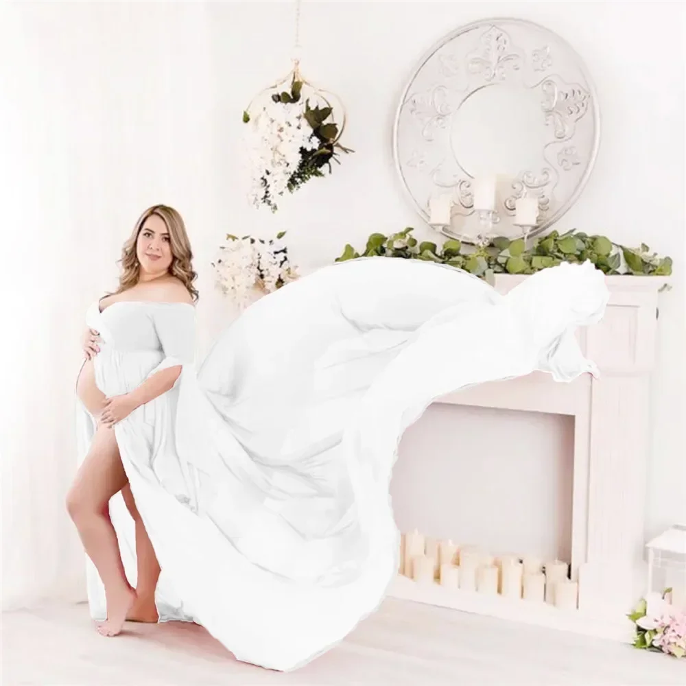 Shoulderless Maternity Dresses For Baby Shower Sexy Split Front Pregnancy Maxi Gown Photography Pregnant Women Photo Shoot Props
Shoulderless Maternity Dresses For Baby Shower Sexy Split Front Pregnancy Maxi Gown Photography Pregnant Women Photo Shoot Props