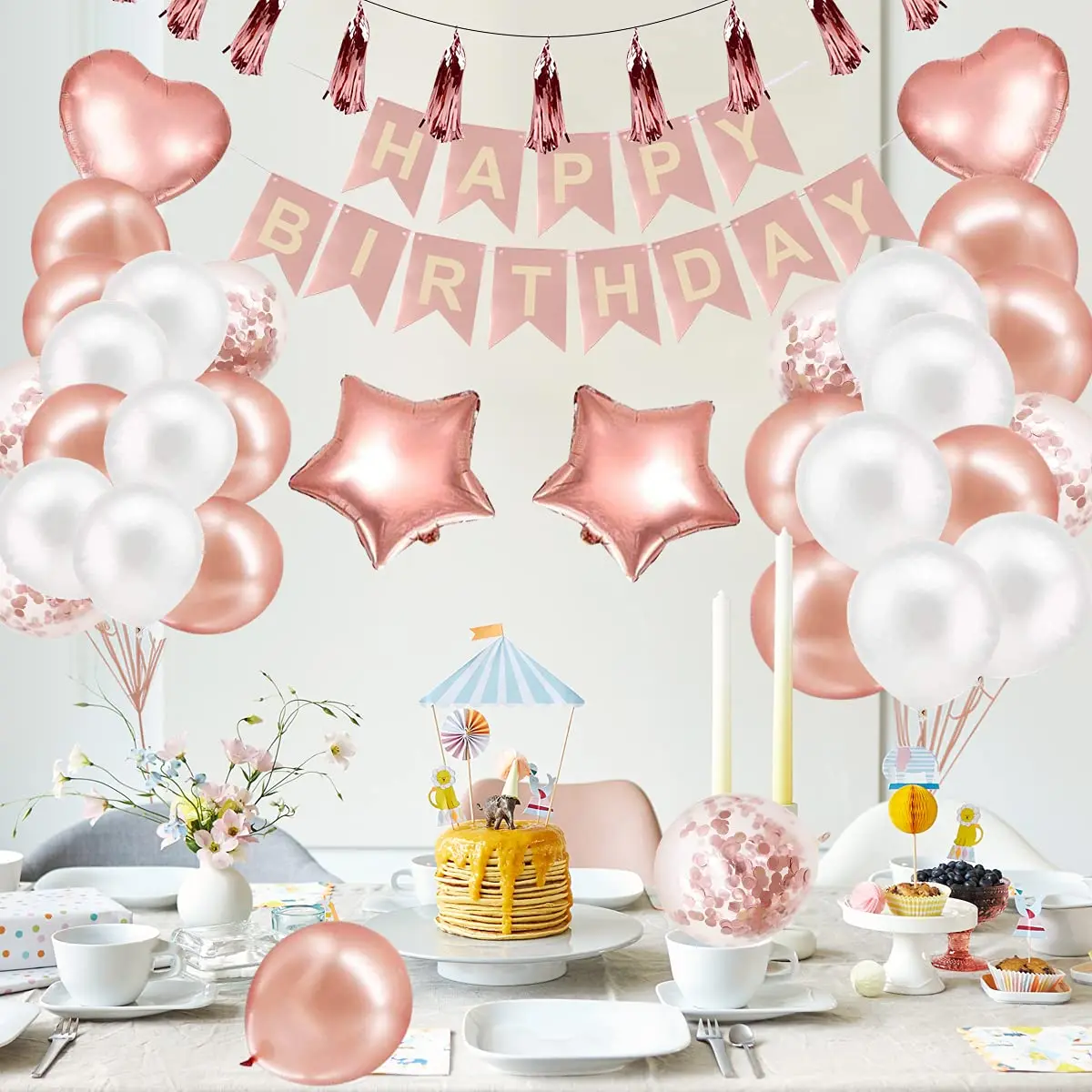 1 Набор воздушных шаров для дня рождения для девочек и женщин с баннером и оформлением дня рождения
1 Набор воздушных шаров для дня рождения для девочек и женщин с баннером и оформлением дня рождения