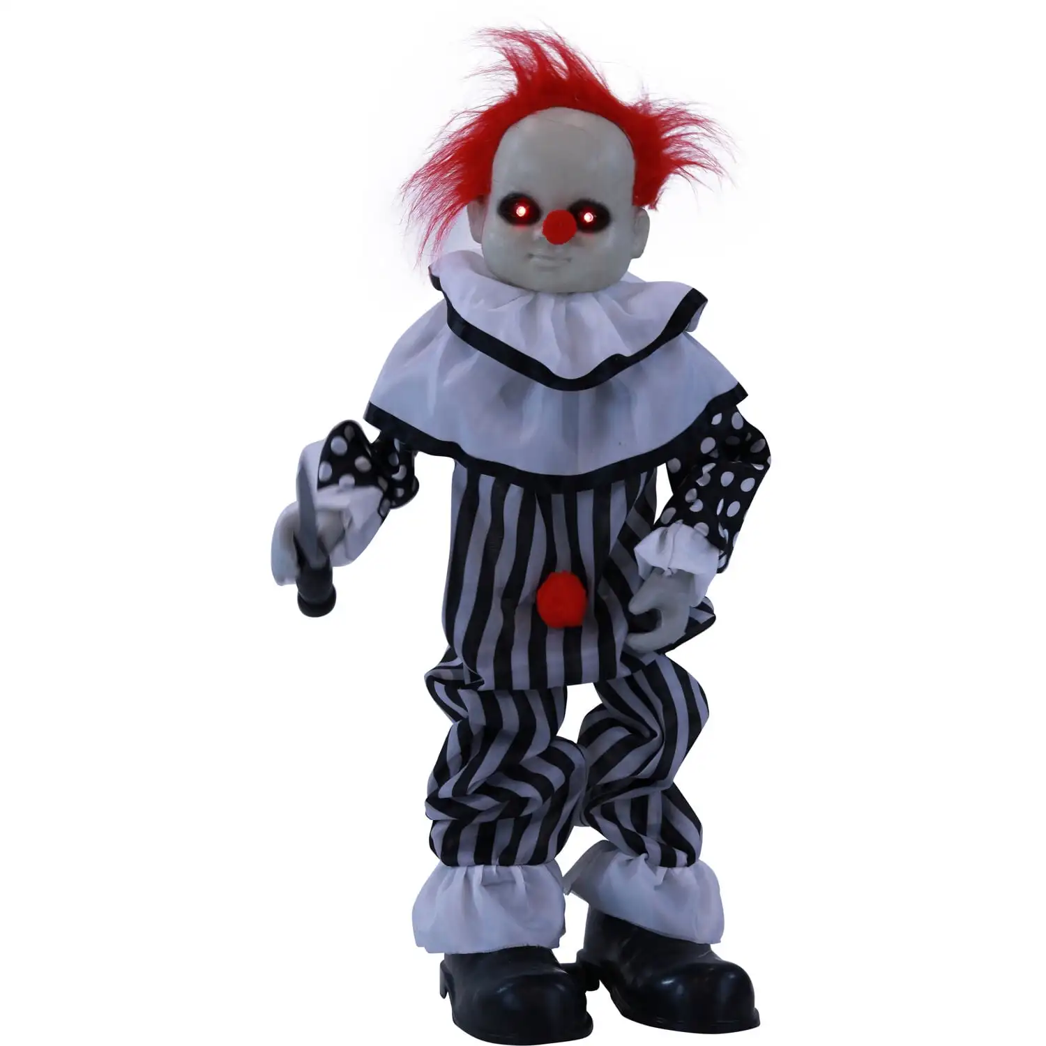 2.6 ft. Animal Clown with Red LED Eyes, Poseable, Master Chuck, Halloween Decoration, Indoor and Outdoor
2.6 ft. Animal Clown with Red LED Eyes, Poseable, Master Chuck, Halloween Decoration, Indoor and Outdoor