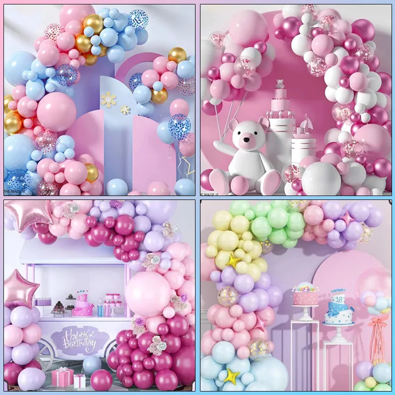 

2023 разноцветные воздушные шары, гирлянда, украшение для свадьбы, дня рождения, Детские шары, розовое золото, конфетти, латексные шары, детский душ