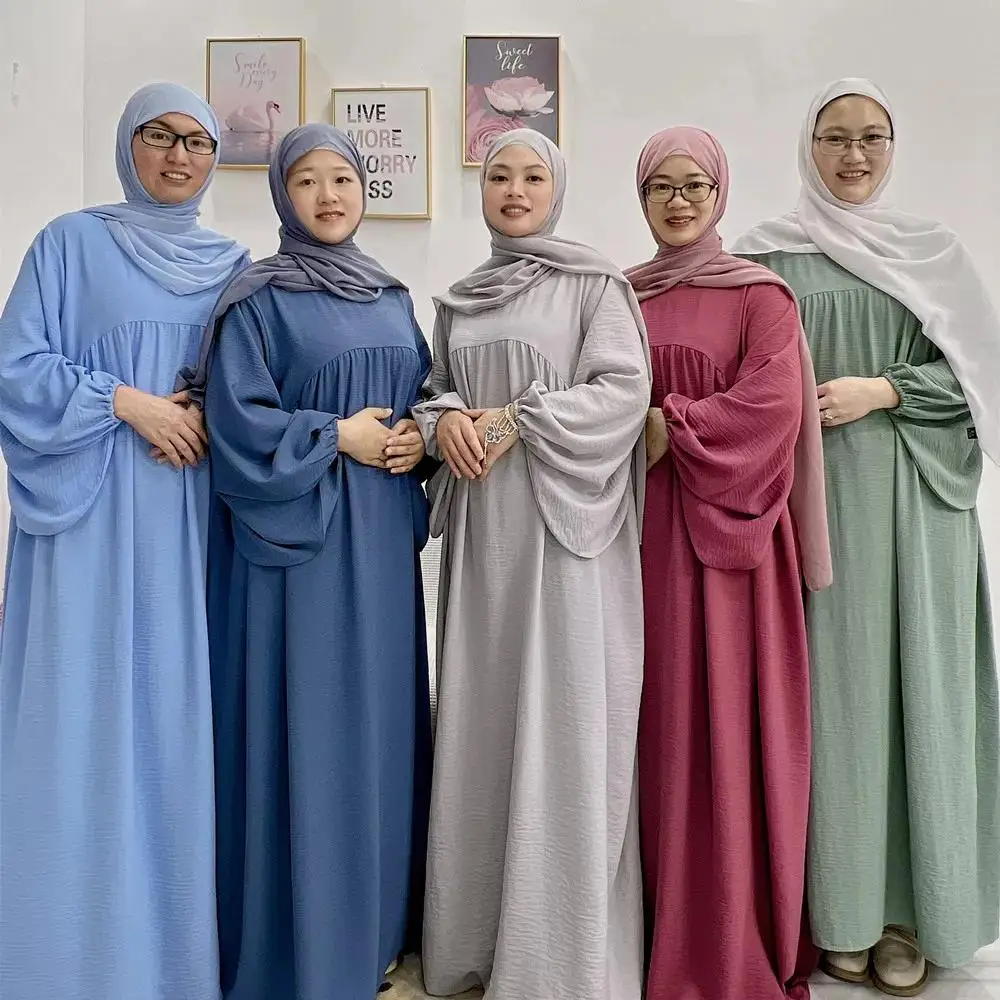 

Eid Ramadan Abaya Women Modest Casual Muslim Long Maxi Dress Turkey Kaftan Prayer Female Islam Arab Robe Dubai Vestidos Clothing