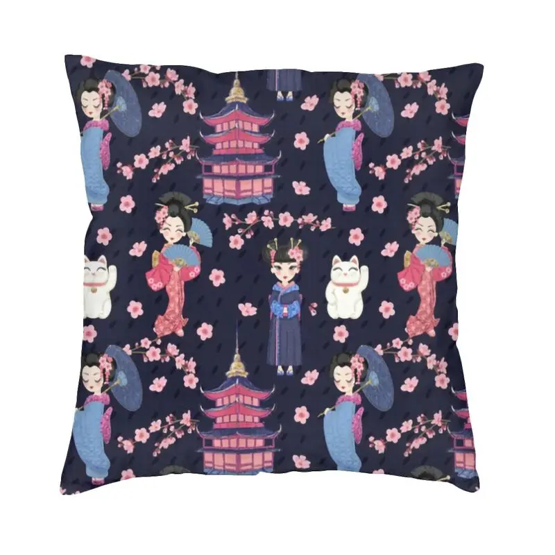 Cute Japanese Kokeshi Dolls Cushion Cover 40x40 Velvet Sakura Geisha Throw Pillow Case for Car Square Pillowcase Decoration
Cute Japanese Kokeshi Dolls Cushion Cover 40x40 Velvet Sakura Geisha Throw Pillow Case for Car Square Pillowcase Decoration