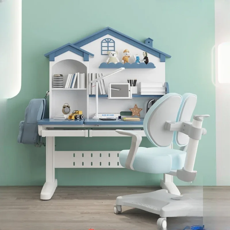 Children's study desk Primary school students' creative work writing desk solid wood desks and chairs set home lifting
Children's study desk Primary school students' creative work writing desk solid wood desks and chairs set home lifting
