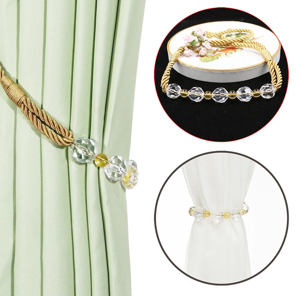 1Pc Curtain Tieback Rope Crystal Beads Decoration Curtains Holders Holdback Acrylic Tie Backs Bead Window Drape Accessories
1Pc Curtain Tieback Rope Crystal Beads Decoration Curtains Holders Holdback Acrylic Tie Backs Bead Window Drape Accessories
