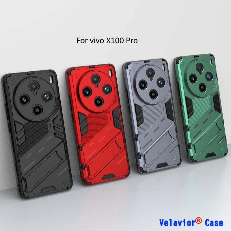 

Case for Vivo X100 Pro Tough Rugged Armor Impact Stand Holder Shell Vivo X100 X90 X80 Pro Case Fall Drop Protection Phone Cover