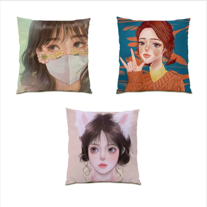 Decoration Home Living Room Decoration Cartoon Girl Throw Pillow Covers Square Cushion Cover 45x45CM Sigle Cute Poster Bed E0515
Decoration Home Living Room Decoration Cartoon Girl Throw Pillow Covers Square Cushion Cover 45x45CM Sigle Cute Poster Bed E0515