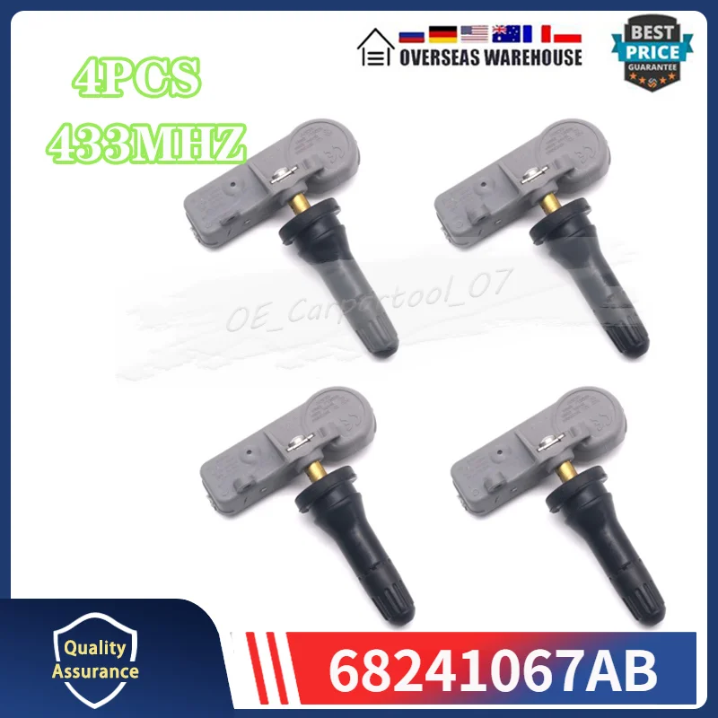 4PCS TPMS SENSOR TIRE PRESSURE SENSOR 68241067AB For 2010-2015 Jeep Grand Cherokee Tire Pressure Monitoring System 433MHz
4PCS TPMS SENSOR TIRE PRESSURE SENSOR 68241067AB For 2010-2015 Jeep Grand Cherokee Tire Pressure Monitoring System 433MHz