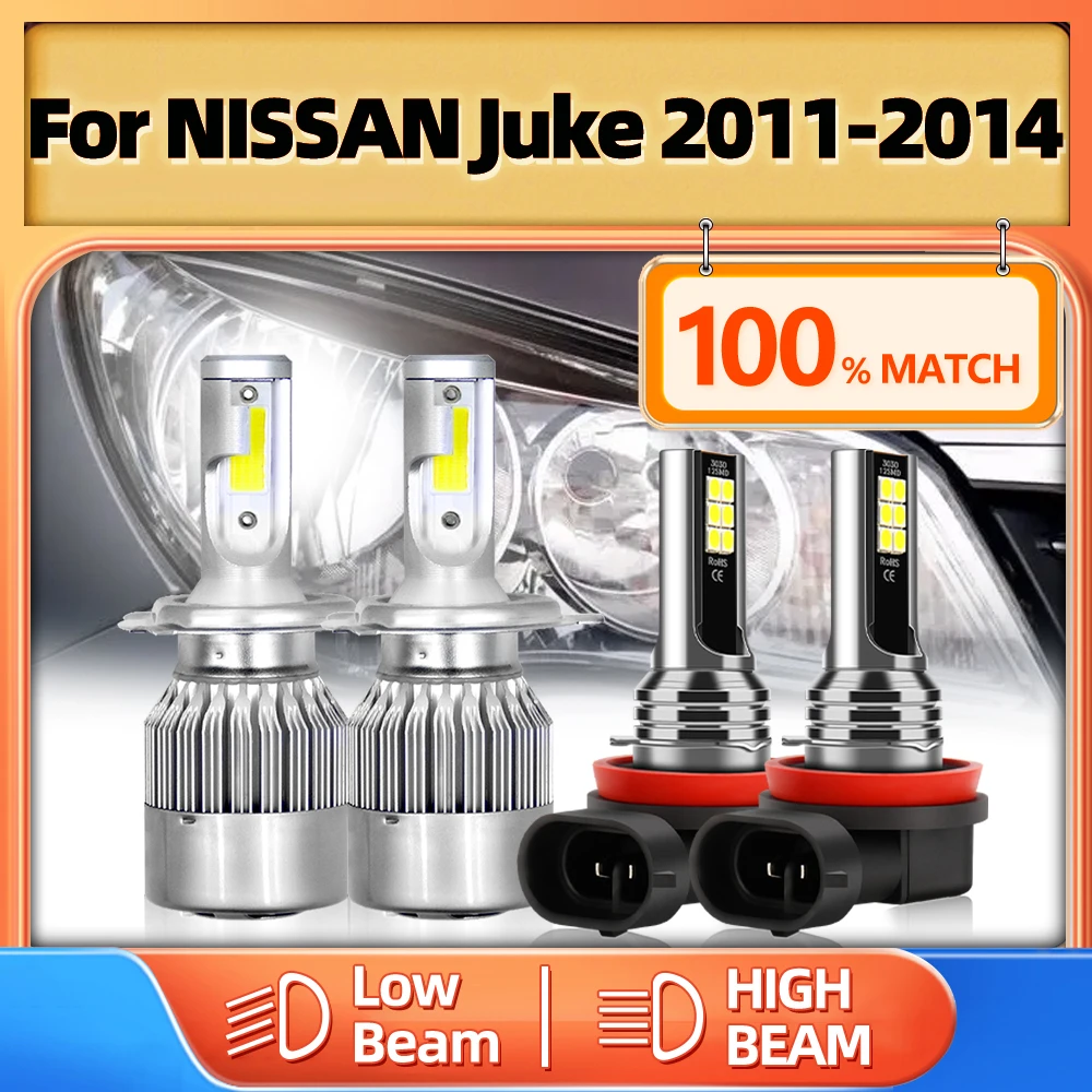 

Canbus LED Headlight Bulbs 240W 40000LM Car Light H11 Turbo Auto Fog Lamps 12V 6000K White For NISSAN Juke 2011 2012 2013 2014