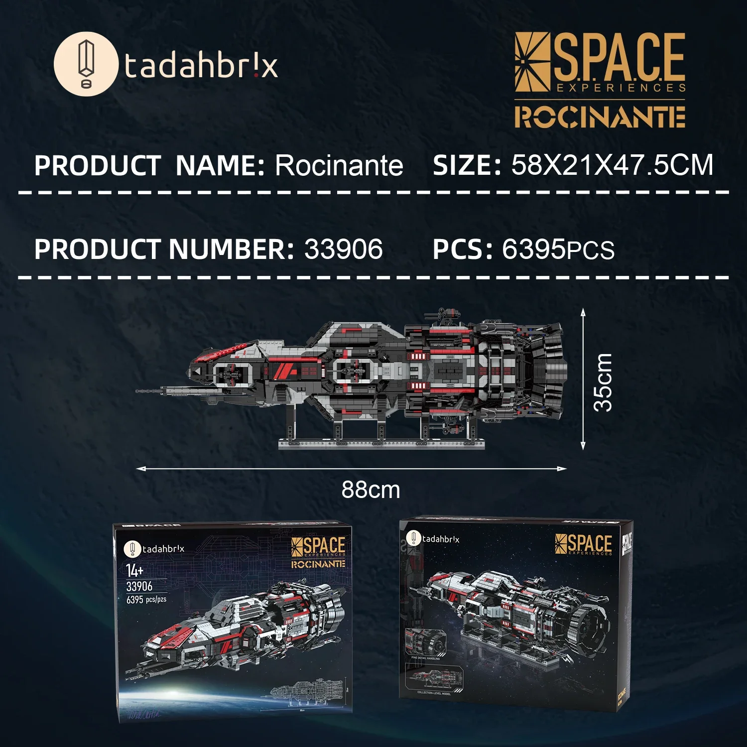 6395PCS War Rocinante Battleship Model Building Blocks Space Rocket Spaceship Bricks Desktop Decoration Toy Kids Holiday Gifts 6395PCS War Rocinante Battleship Model Building Blocks Space Rocket Spaceship Bricks Desktop Decoration Toy Kids Holiday Gifts