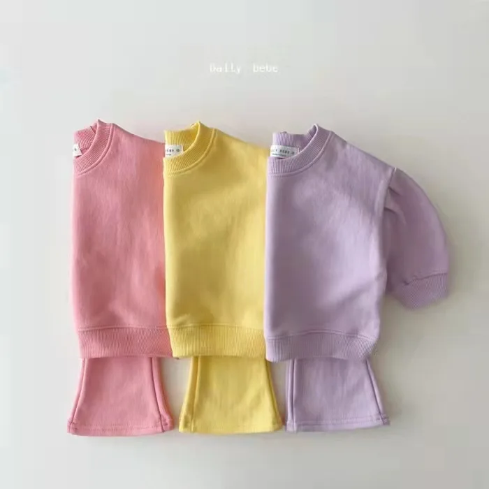 Girls Candy Colored Hoodie Suits Toddler Solid Tops+Falares Clothes Sets Fashion Princess Casual Long Sleeves Tracksuits
Girls Candy Colored Hoodie Suits Toddler Solid Tops+Falares Clothes Sets Fashion Princess Casual Long Sleeves Tracksuits
