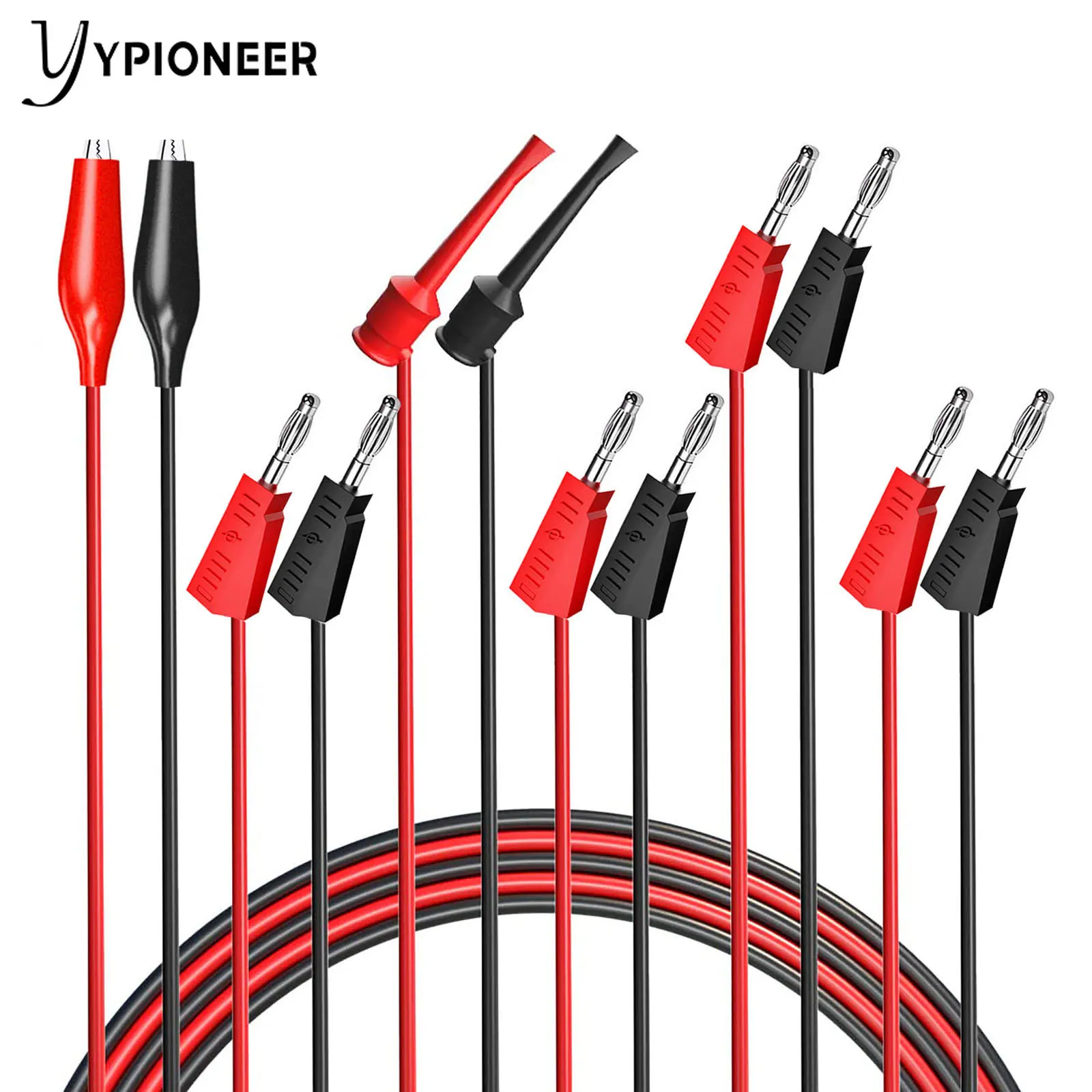 Набор тестовых щупов для мультиметра YPioneer P1051B, штабелируемые мини-зажимы типа «банан-банан», 4 мм, с крючком для захвата
Набор тестовых щупов для мультиметра YPioneer P1051B, штабелируемые мини-зажимы типа «банан-банан», 4 мм, с крючком для захвата