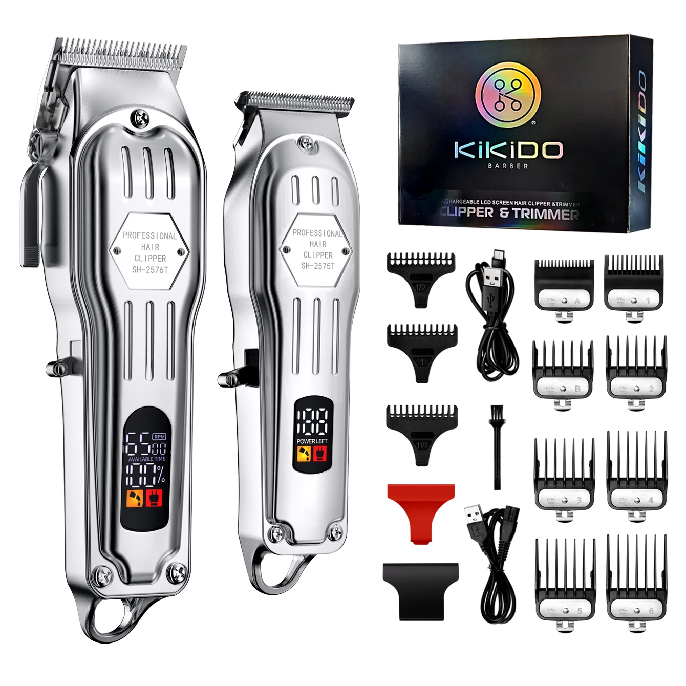 

Машинка для стрижки KIKIDO Мужская аккумуляторная, профессиональный триммер для волос, регулируемый, оригинальный дизайн