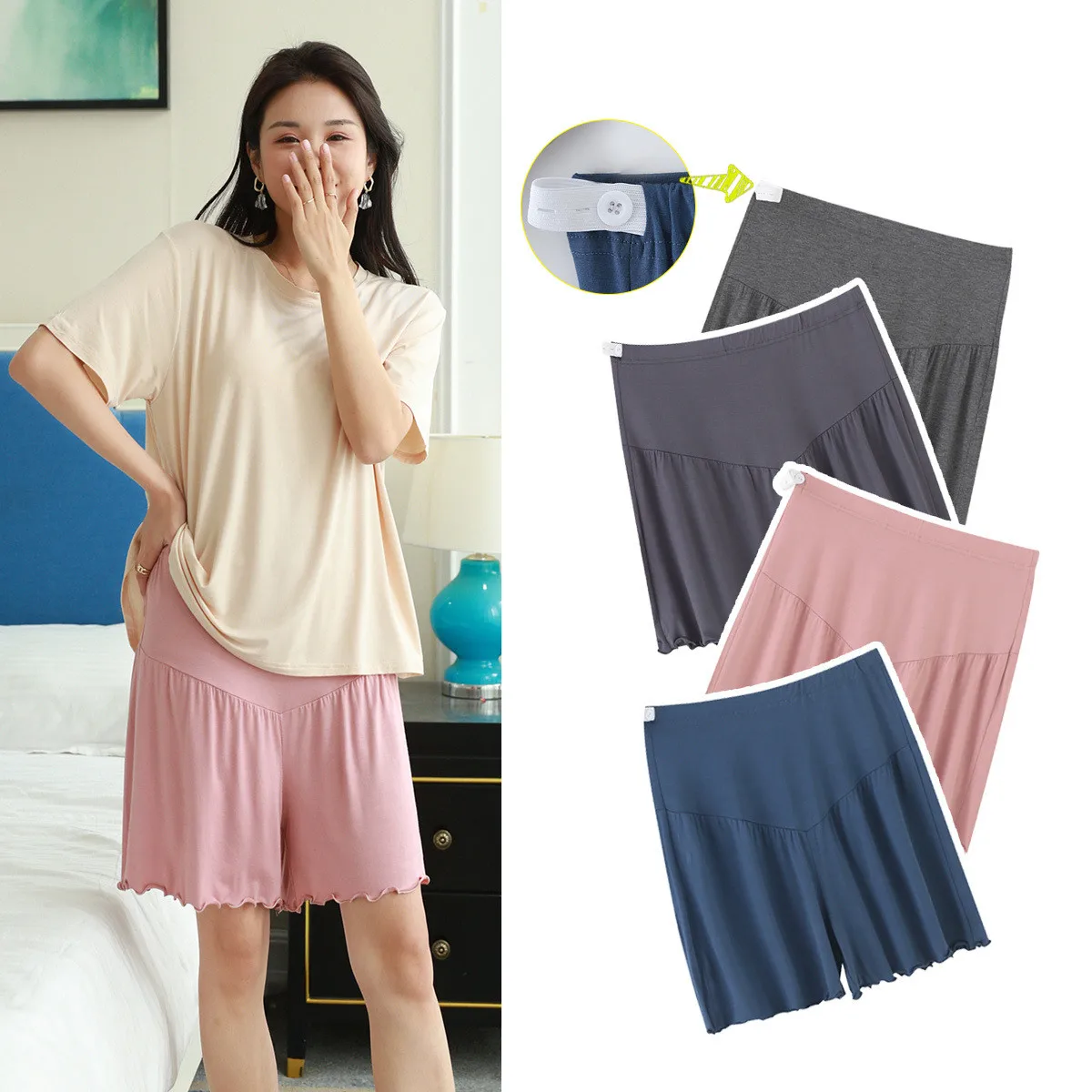 Fdfklak Modal Maternity Summer Shorts Stretchy High Waist Pregnant Pants Soft Women Maternity Clothes Casual Sleep Wear
Fdfklak Modal Maternity Summer Shorts Stretchy High Waist Pregnant Pants Soft Women Maternity Clothes Casual Sleep Wear