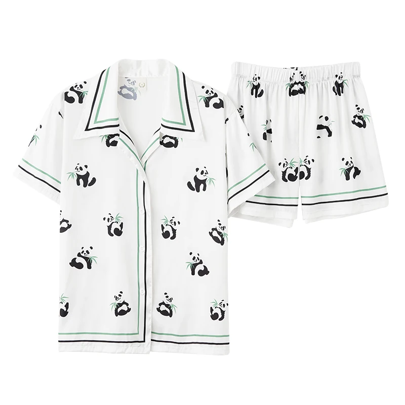 Men Silk Satin Pajama Sets Animal Pandas Pyjama Sleepwear Short Sleeve Large Size Fashion Pajamas Nightwear Suit Homewear L-3XL
Men Silk Satin Pajama Sets Animal Pandas Pyjama Sleepwear Short Sleeve Large Size Fashion Pajamas Nightwear Suit Homewear L-3XL