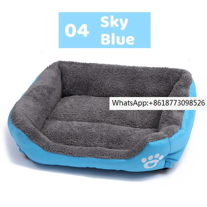 

19Colors Large Pet Cat Dog Bed Warm Cozy Dog House Soft Fleece Nest Dog Baskets Mat Waterproof Kennel Chew Proof Dog Bed