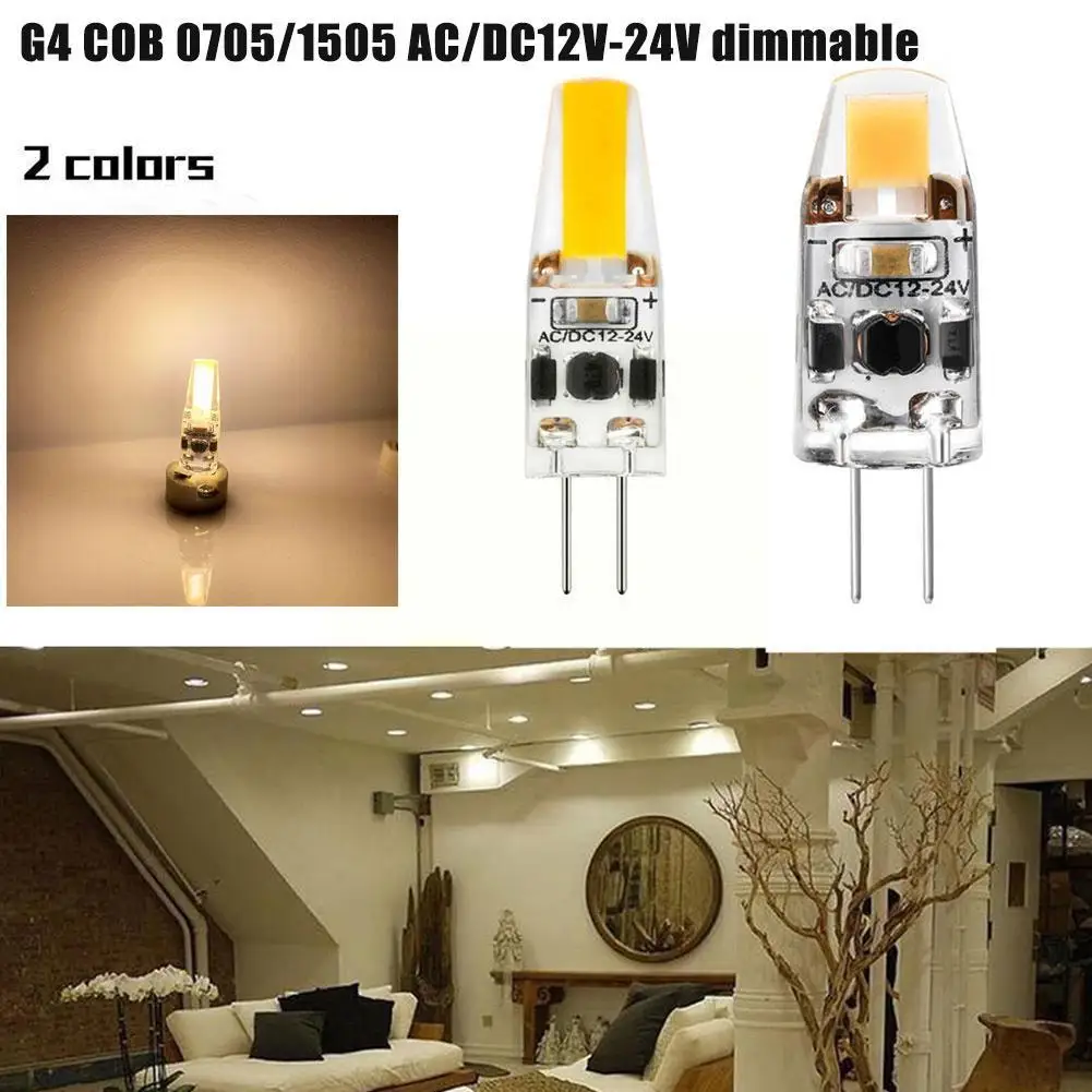 

AC/DC12V-24V G4 LED Sapphire COB Lamp Bulb 360 Beam Halogen Source Chandelier Angle Replaces Replace Spotlight Lamp Halogen B9E8