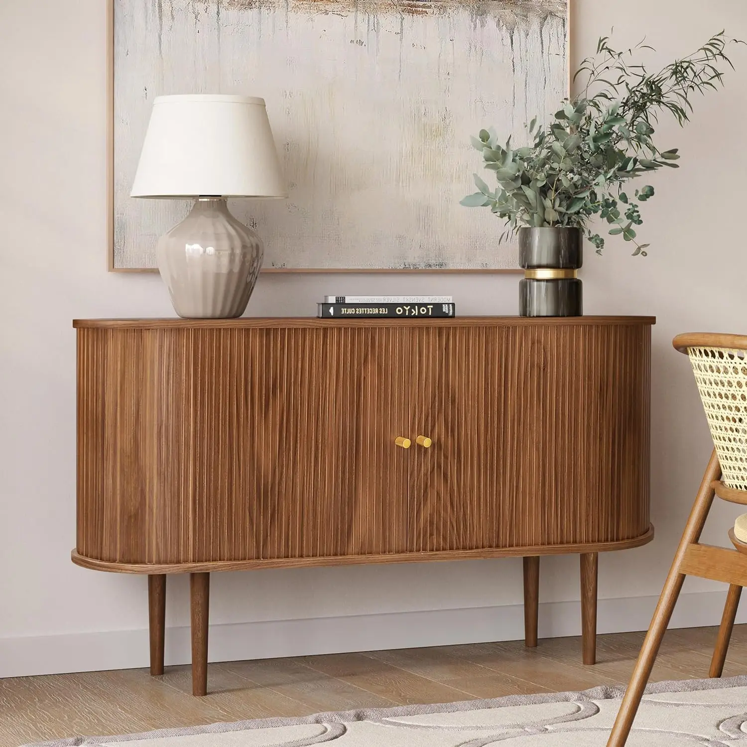 55'' Sideboard Storage Cabinet with Doors and Shelves - Credenza Storage Cabinet for Office, Bedroom(Walnut)
55'' Sideboard Storage Cabinet with Doors and Shelves - Credenza Storage Cabinet for Office, Bedroom(Walnut)