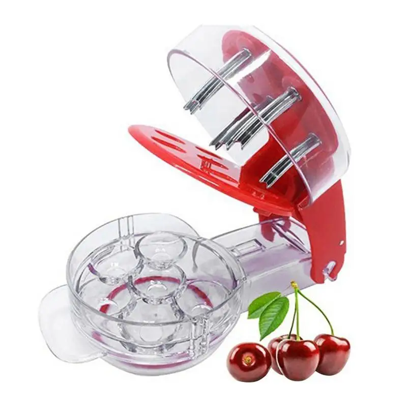 

Cherry Pitter Multifunctional Portable 6 Cherries Pit Remover Tool With Detachable Base Kitchen Fruit Vegetable Accessories