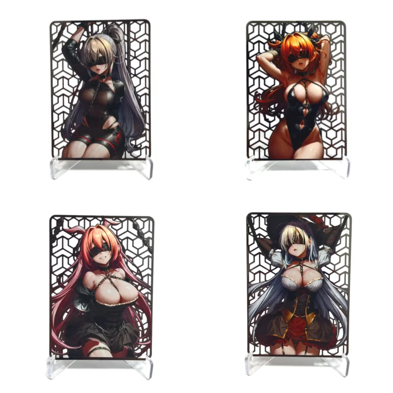 63*88mm ACG Anime Game Sexy Pretty Girls Imprisonment Series Black Fretwork Metal Cards Hobby Collectibles Gift Toys
63*88mm ACG Anime Game Sexy Pretty Girls Imprisonment Series Black Fretwork Metal Cards Hobby Collectibles Gift Toys